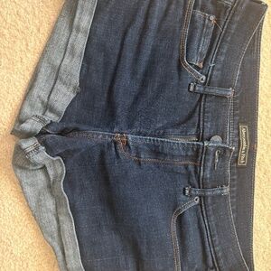Abercrombie and Fitch Dark Washed Cuffed Denim Shorts